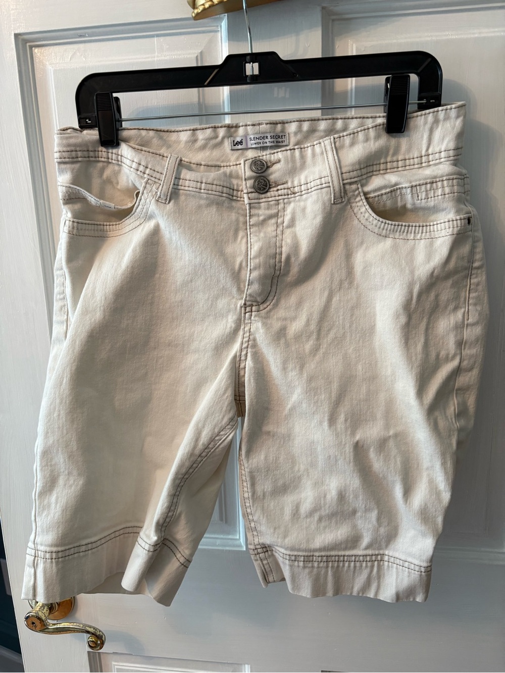 Lee Cream Chino Bermuda Shorts for Women